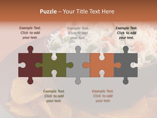 Dinner Peas Cheese PowerPoint Template