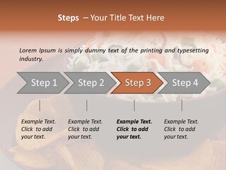 Dinner Peas Cheese PowerPoint Template