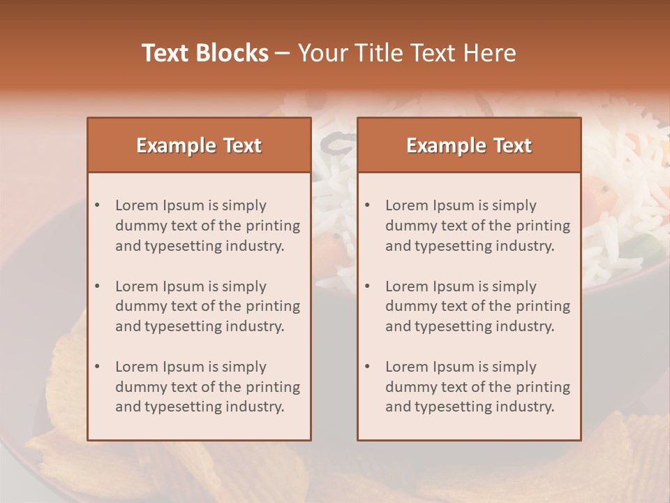 Dinner Peas Cheese PowerPoint Template