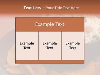 Dinner Peas Cheese PowerPoint Template