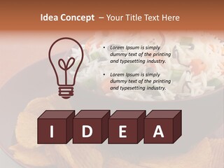 Dinner Peas Cheese PowerPoint Template