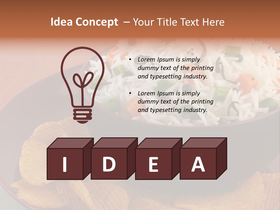 Dinner Peas Cheese PowerPoint Template