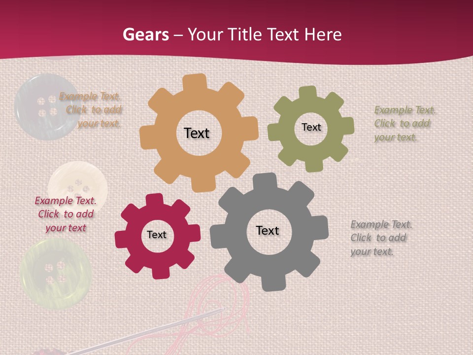 Thread Colorful Darn PowerPoint Template