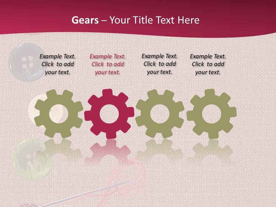 Thread Colorful Darn PowerPoint Template