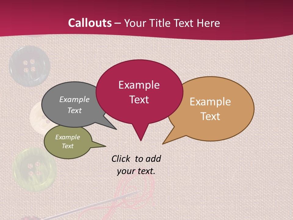 Thread Colorful Darn PowerPoint Template
