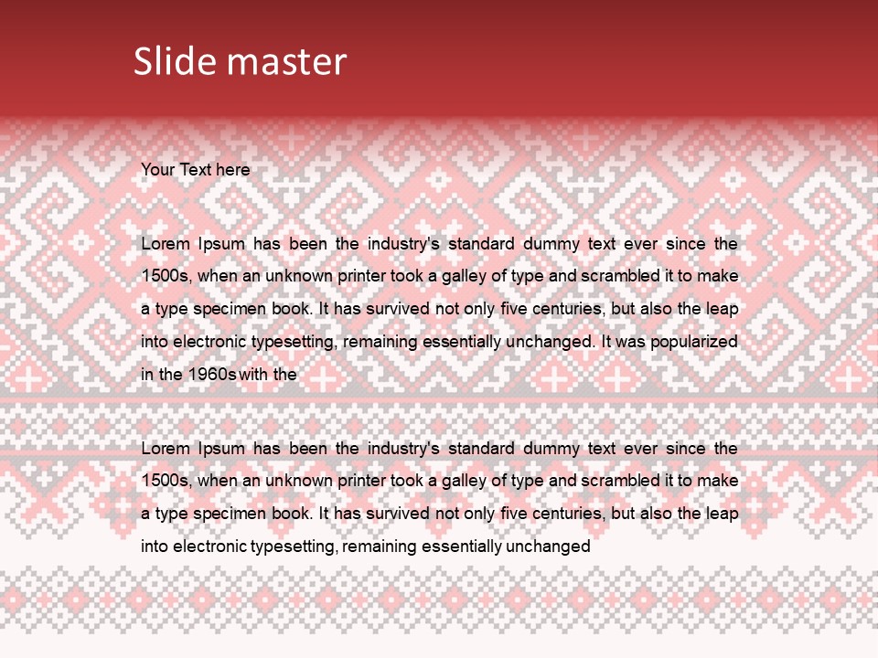 Knitting Culture Figure PowerPoint Template