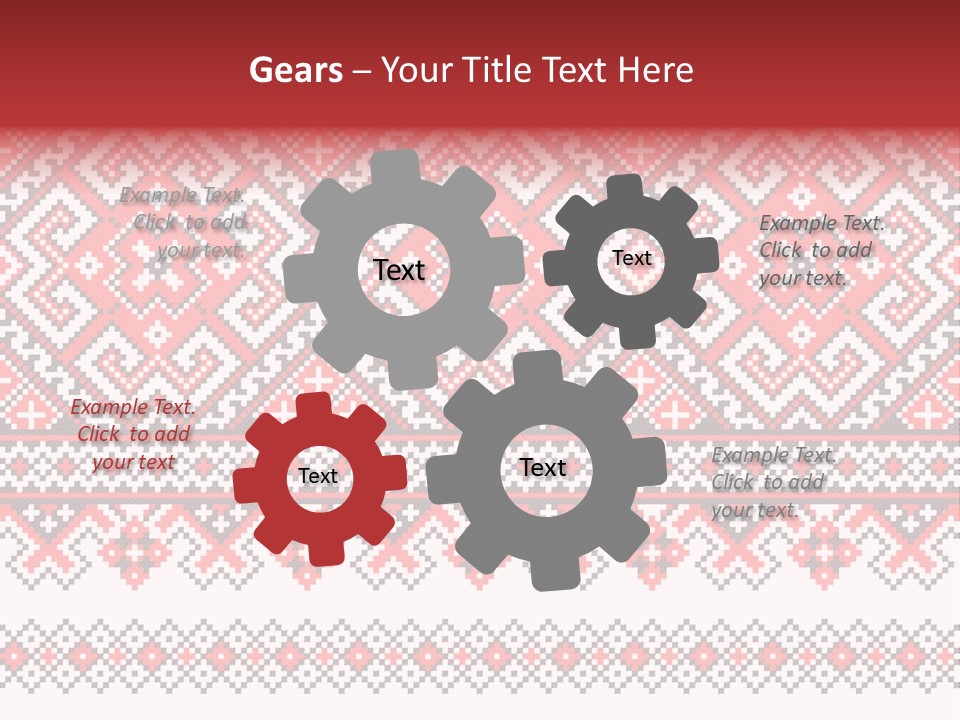 Knitting Culture Figure PowerPoint Template