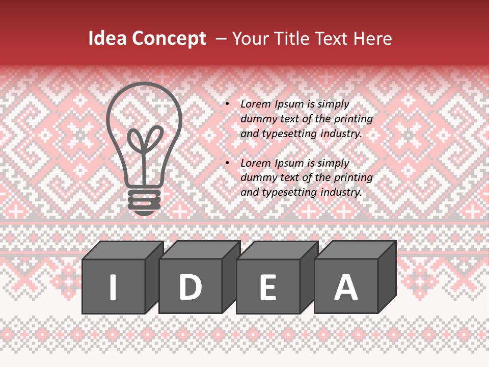 Knitting Culture Figure PowerPoint Template