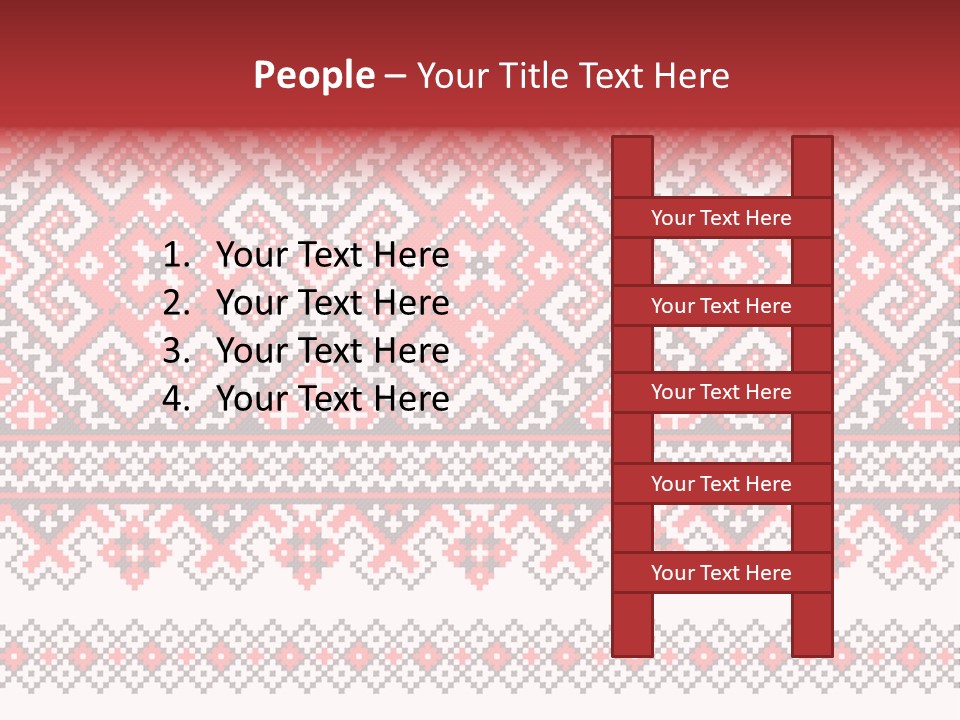 Knitting Culture Figure PowerPoint Template