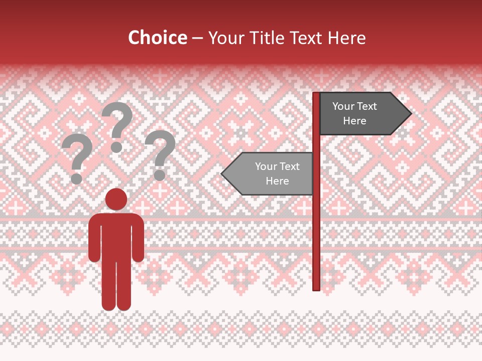 Knitting Culture Figure PowerPoint Template