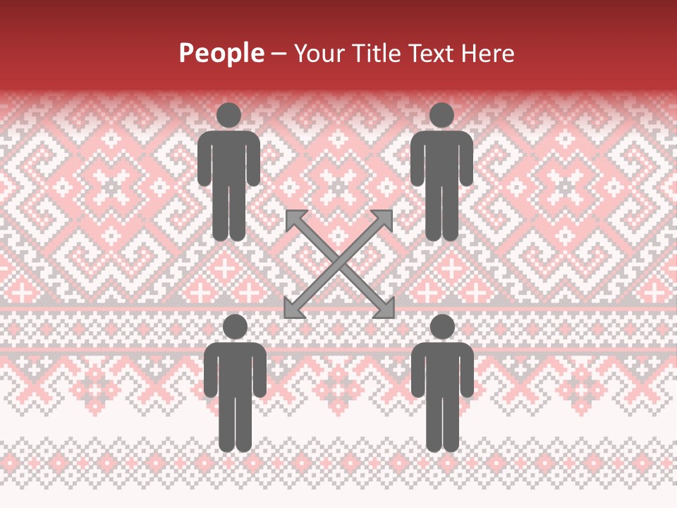 Knitting Culture Figure PowerPoint Template