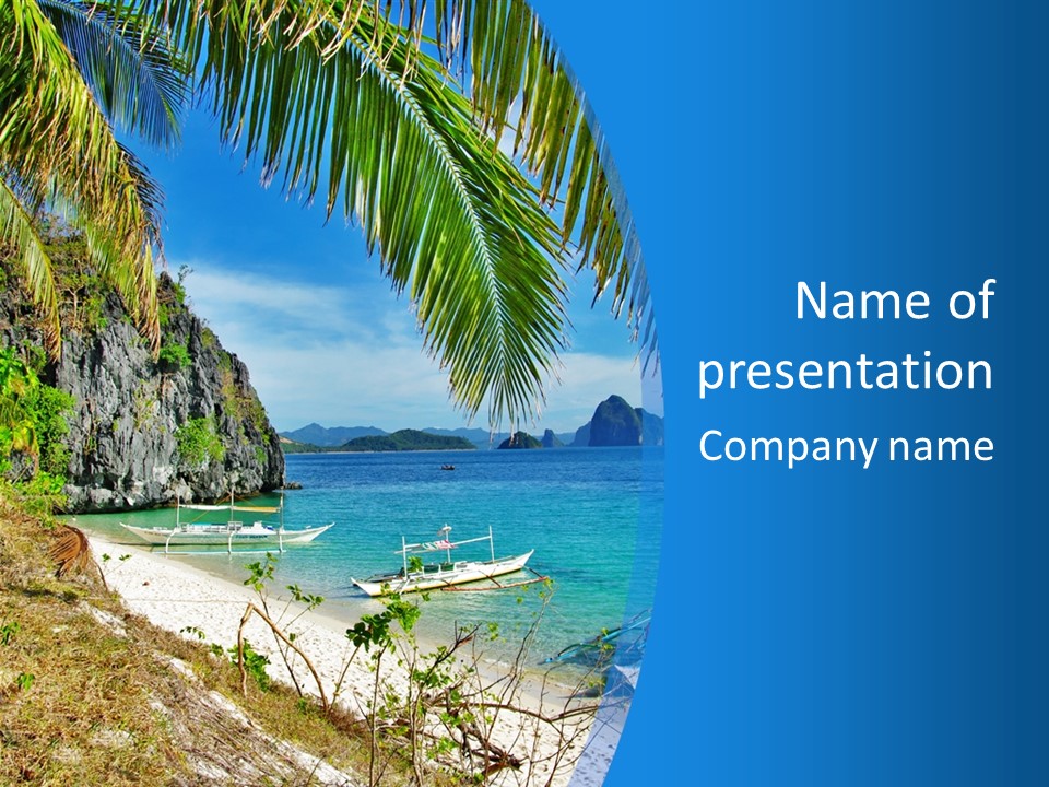 Tree Blue Relax PowerPoint Template