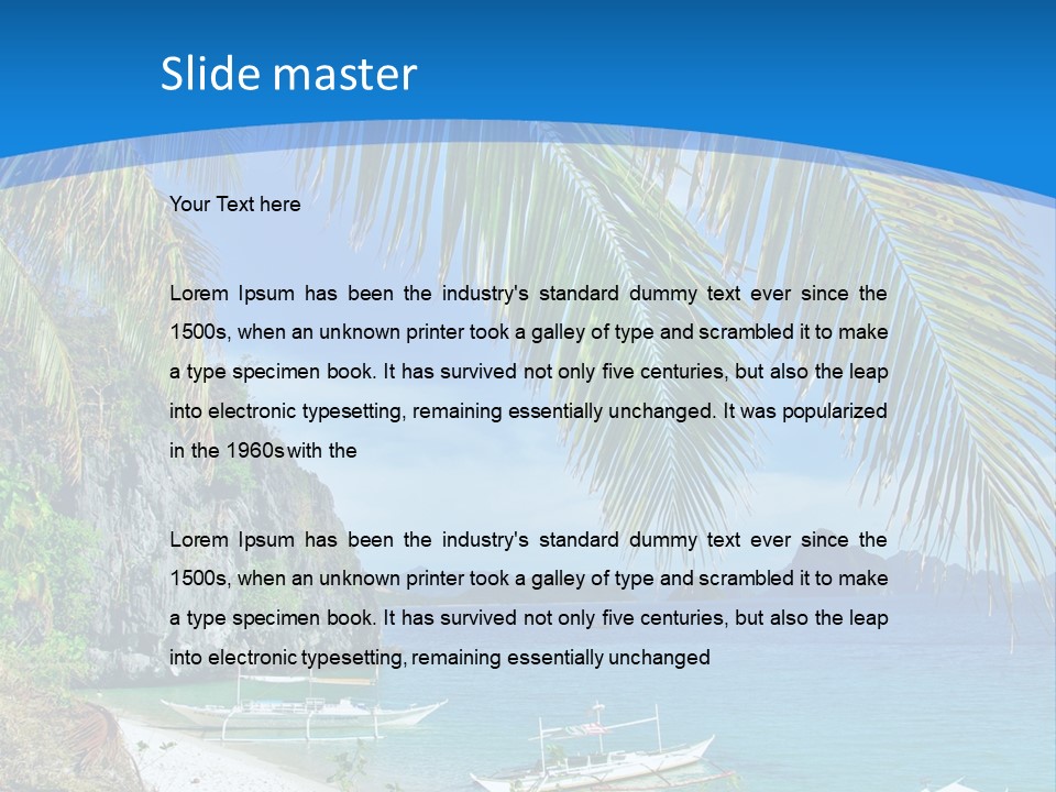 Tree Blue Relax PowerPoint Template