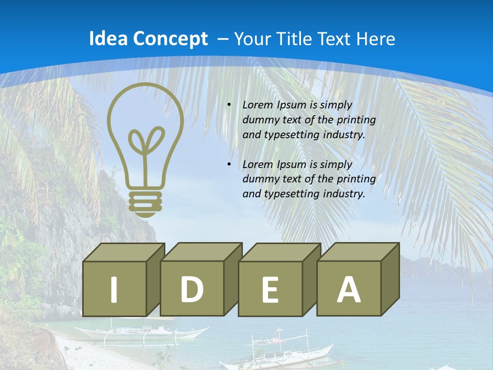 Tree Blue Relax PowerPoint Template