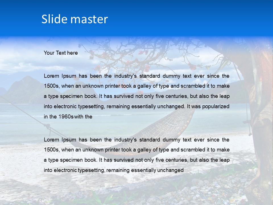 Sunny Summertime Sand PowerPoint Template