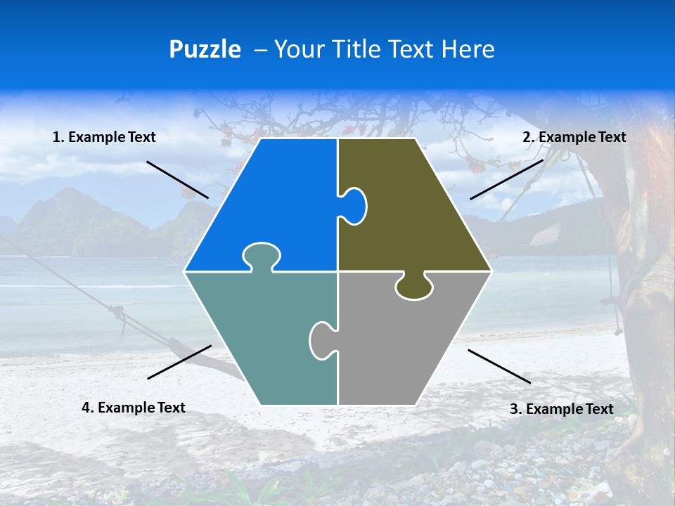 Sunny Summertime Sand PowerPoint Template