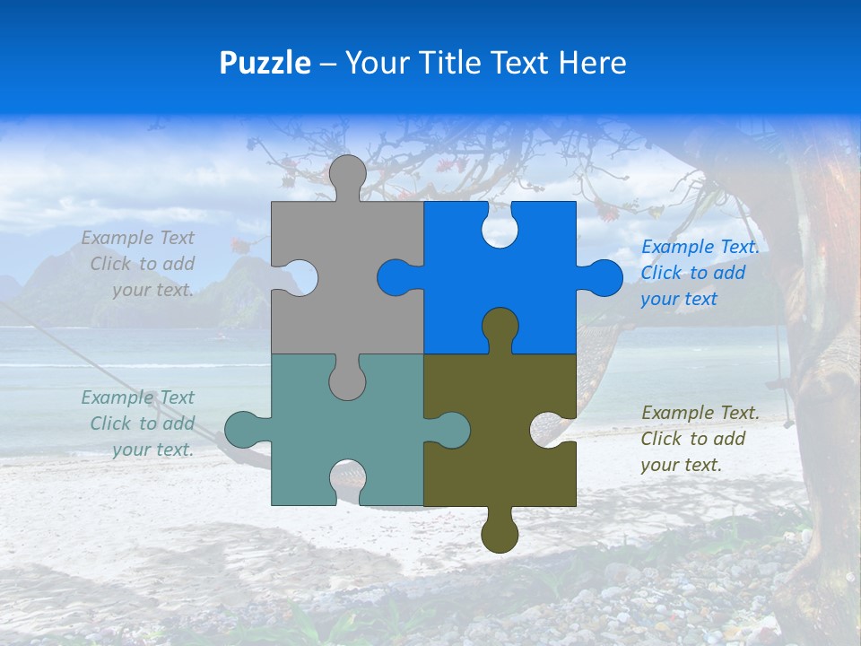 Sunny Summertime Sand PowerPoint Template