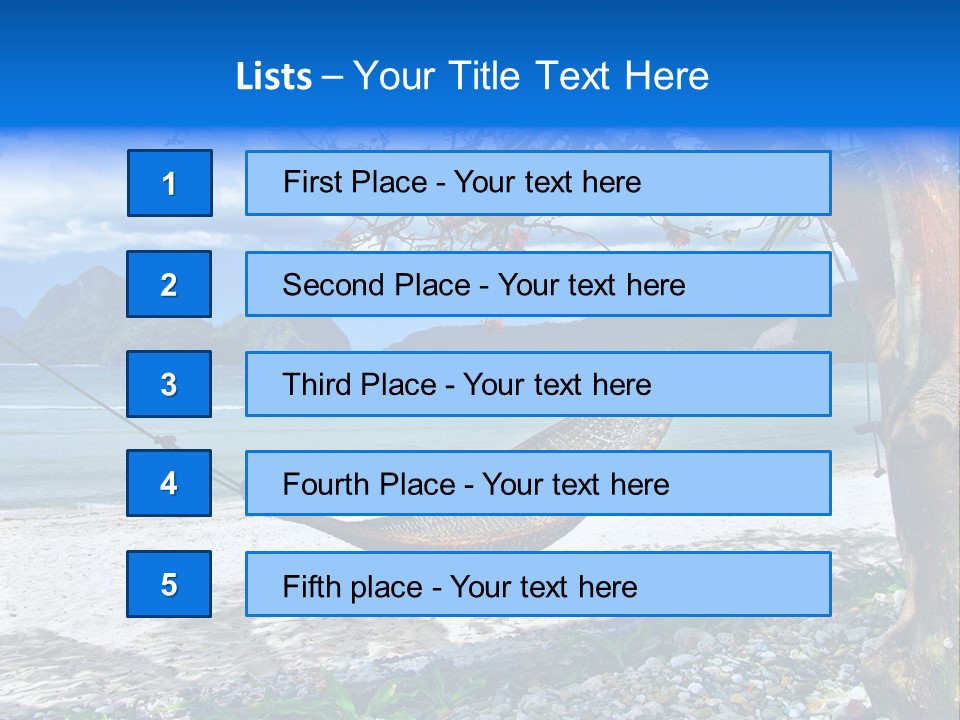 Sunny Summertime Sand PowerPoint Template