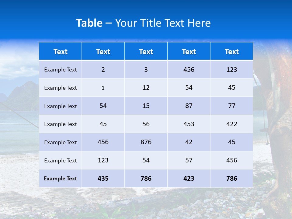 Sunny Summertime Sand PowerPoint Template