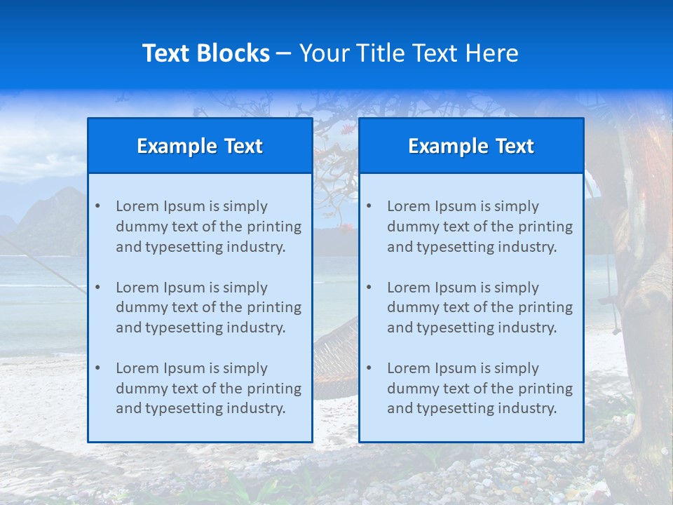Sunny Summertime Sand PowerPoint Template
