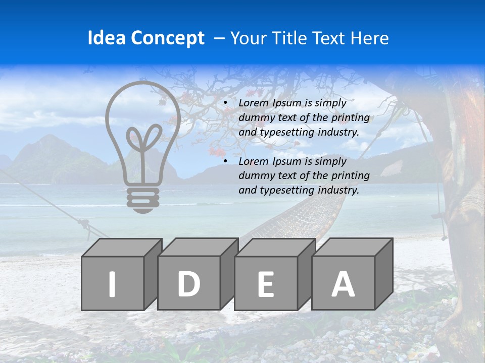 Sunny Summertime Sand PowerPoint Template