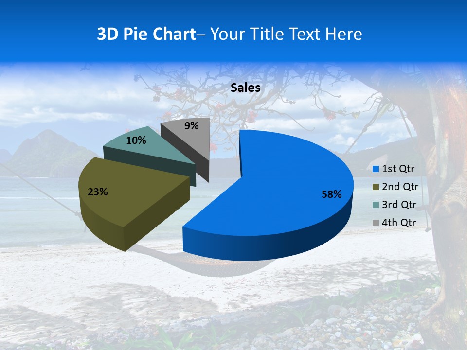 Sunny Summertime Sand PowerPoint Template