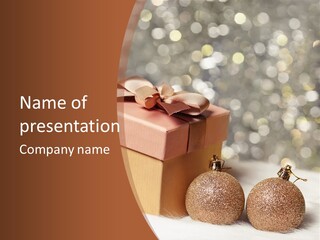 Gift Golden Nobody PowerPoint Template