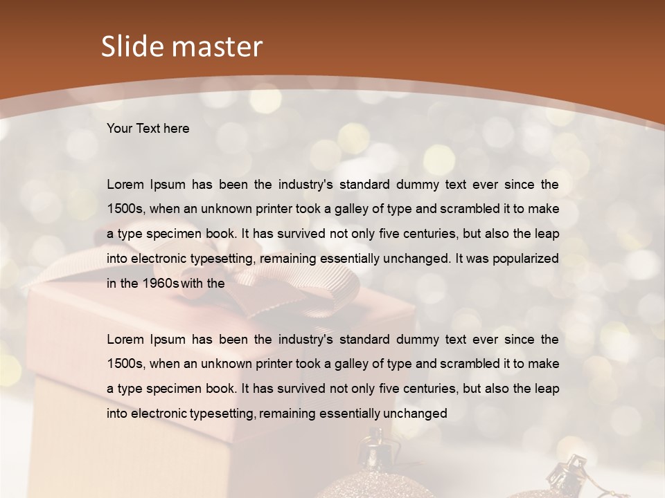 Gift Golden Nobody PowerPoint Template