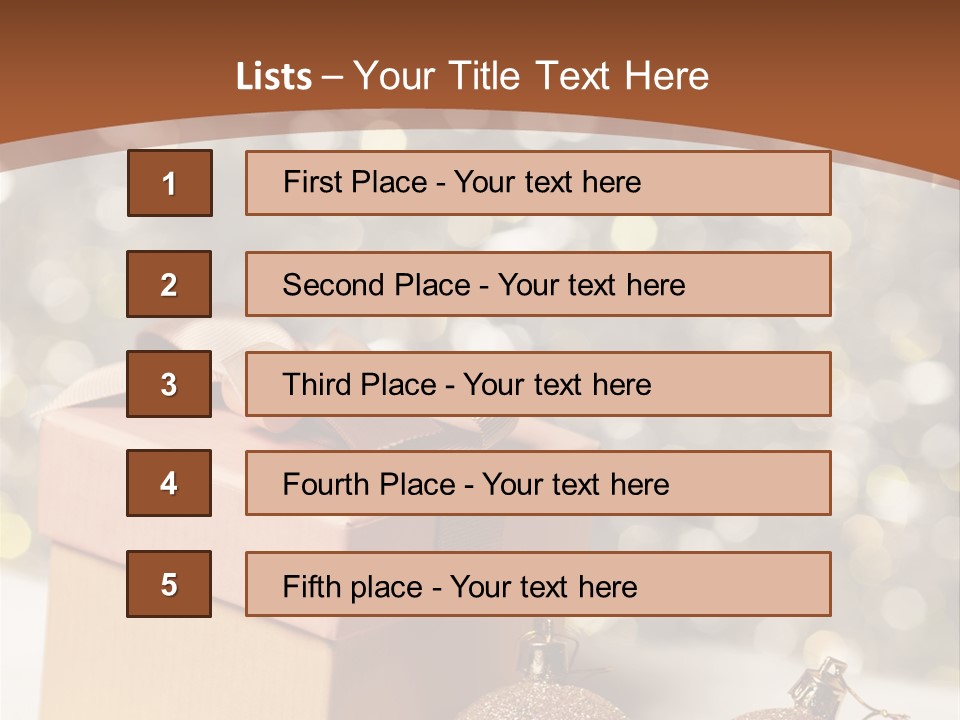 Gift Golden Nobody PowerPoint Template
