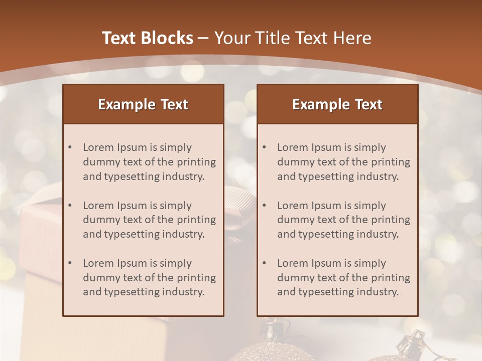 Gift Golden Nobody PowerPoint Template