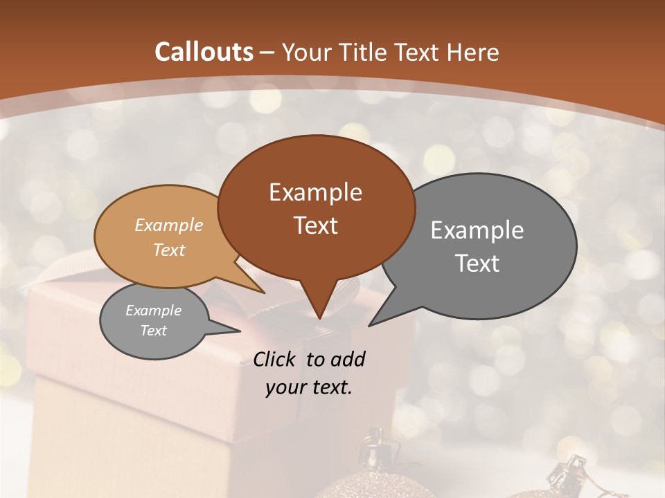 Gift Golden Nobody PowerPoint Template