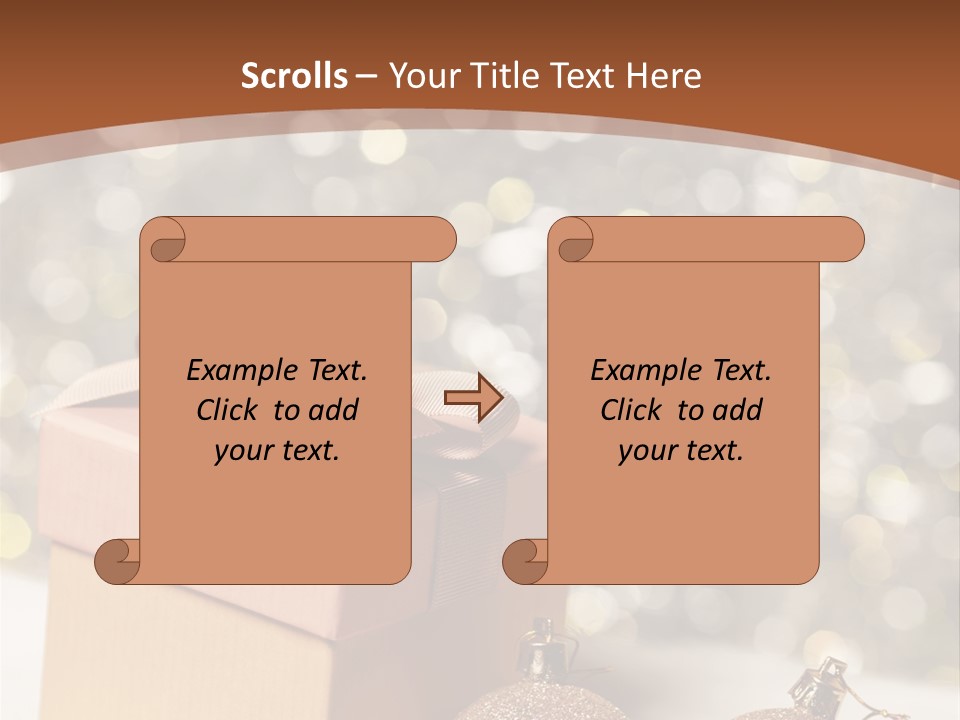 Gift Golden Nobody PowerPoint Template