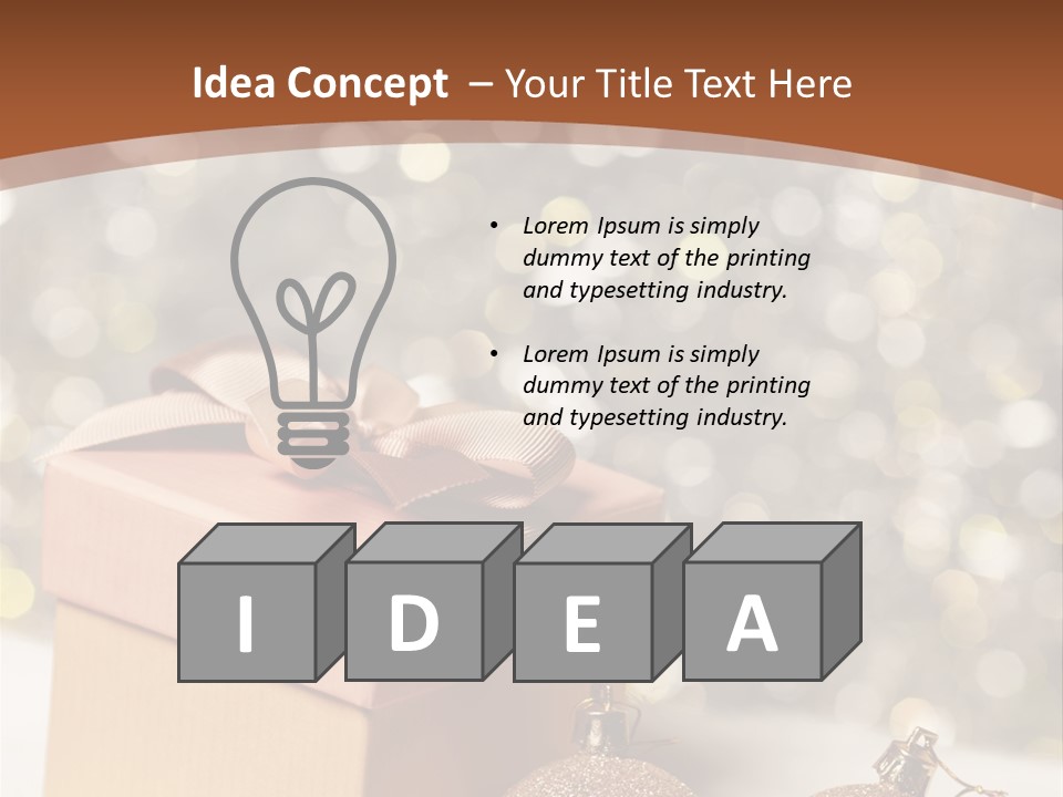 Gift Golden Nobody PowerPoint Template