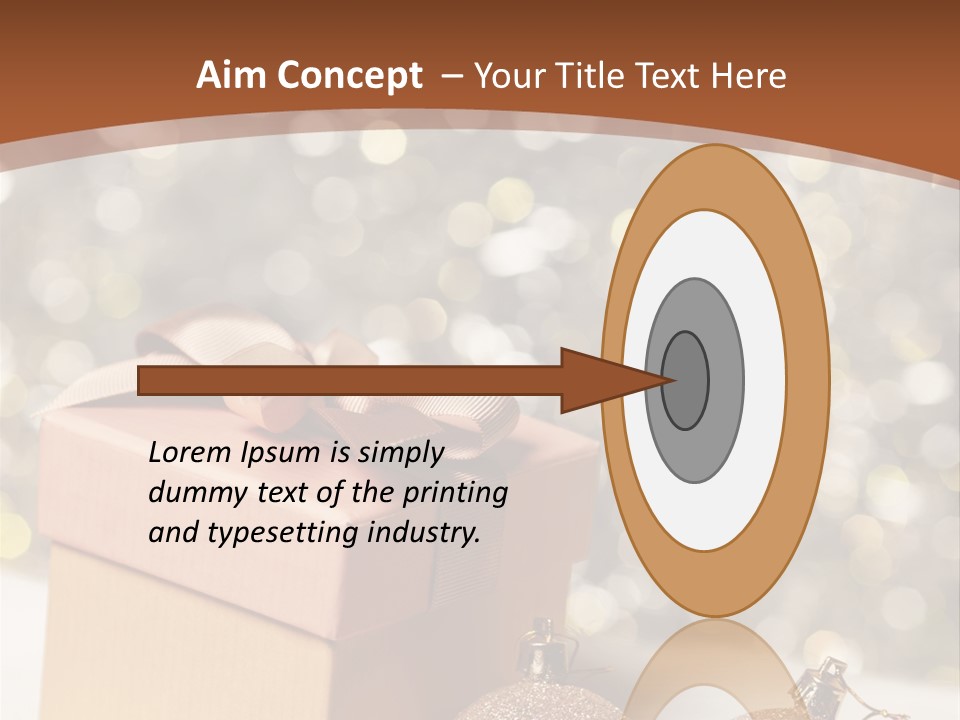 Gift Golden Nobody PowerPoint Template