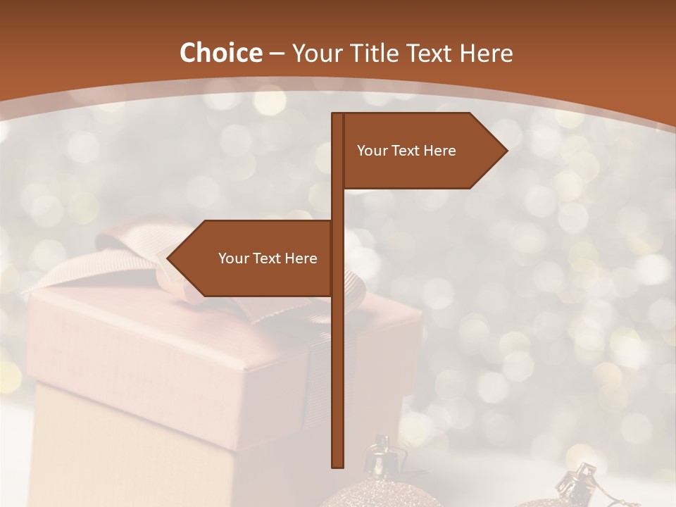 Gift Golden Nobody PowerPoint Template