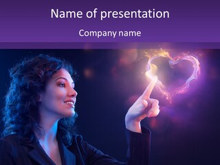 Hands Romance Flame PowerPoint Template