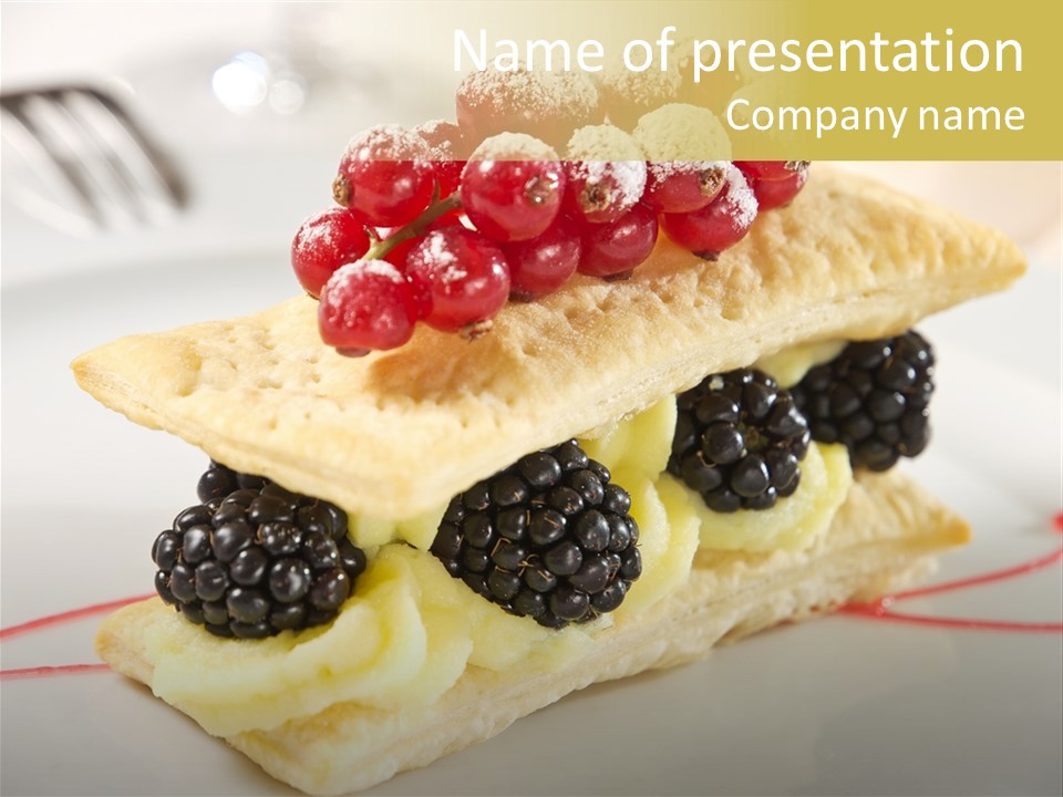 Fruit Sweet Cake PowerPoint Template