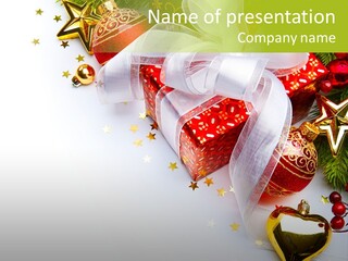 Card New Year Card Christmas PowerPoint Template