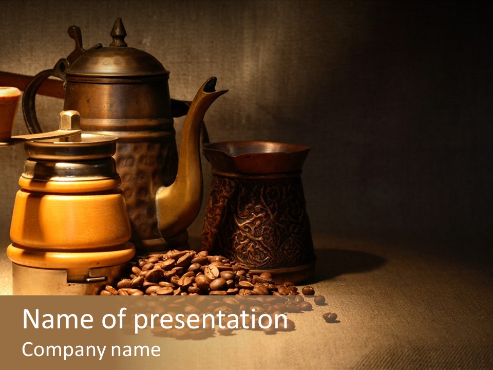 Coffee Pot Cooking Coffeepot PowerPoint Template