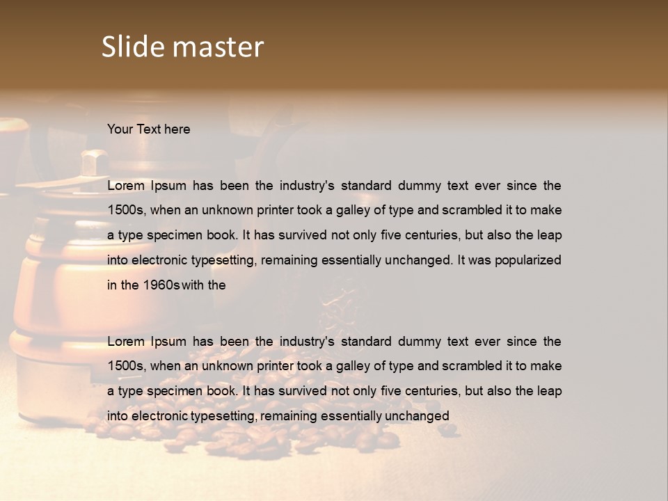 Coffee Pot Cooking Coffeepot PowerPoint Template