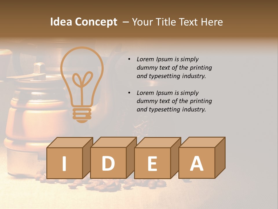 Coffee Pot Cooking Coffeepot PowerPoint Template