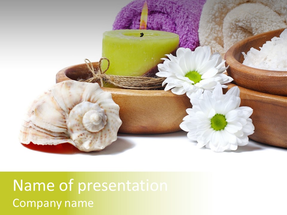 Towels Wood Aroma PowerPoint Template