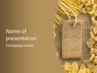 Foodstuff Burlap Uncooked PowerPoint Template