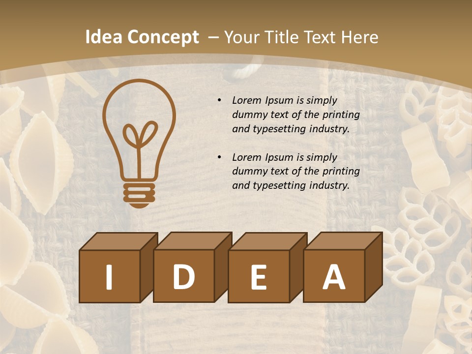 Foodstuff Burlap Uncooked PowerPoint Template