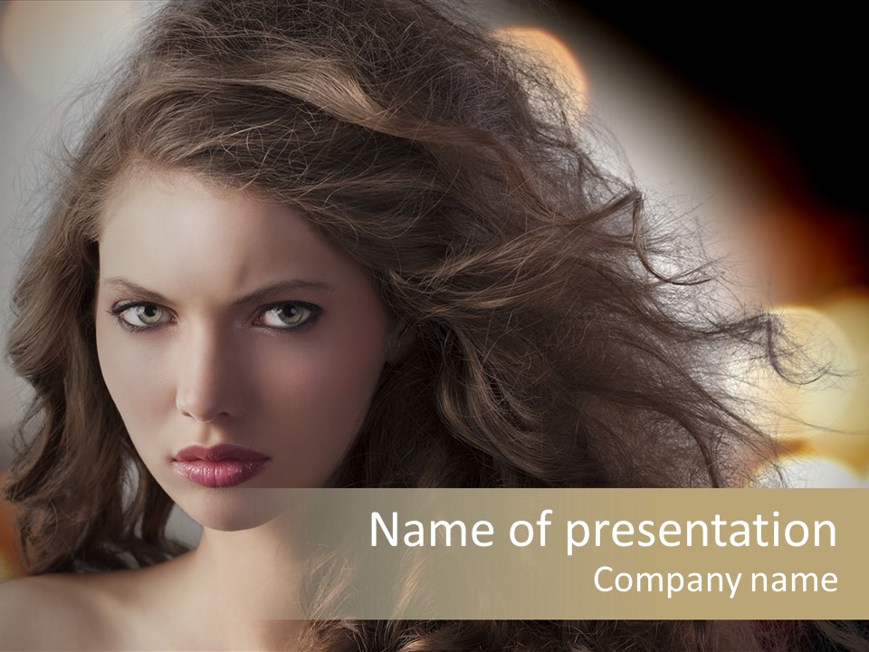 Caucasian Charming Perfection PowerPoint Template