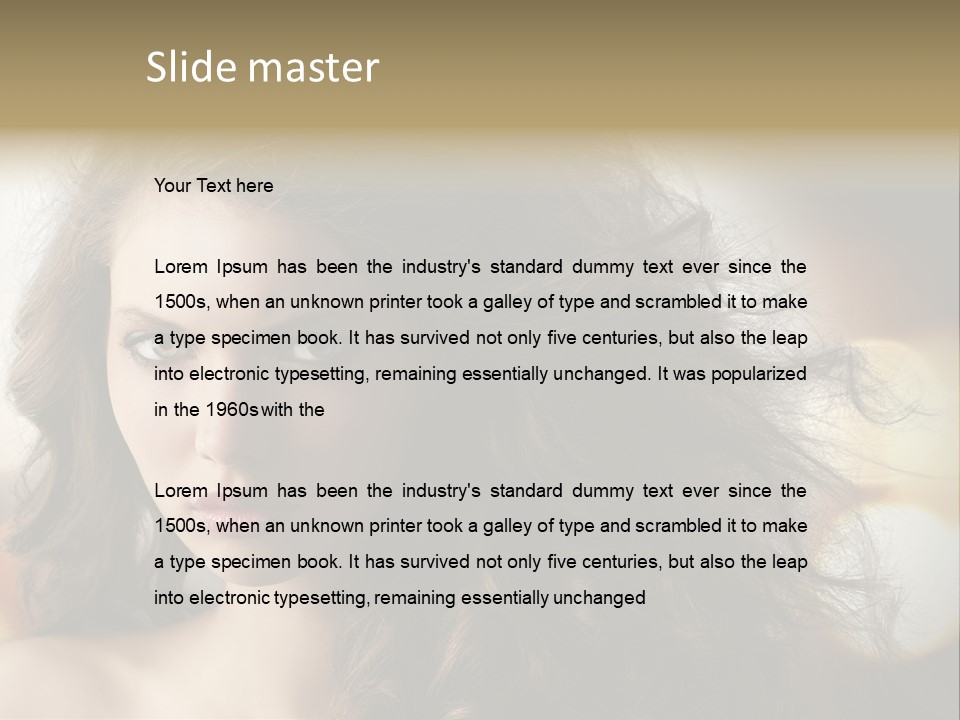 Caucasian Charming Perfection PowerPoint Template