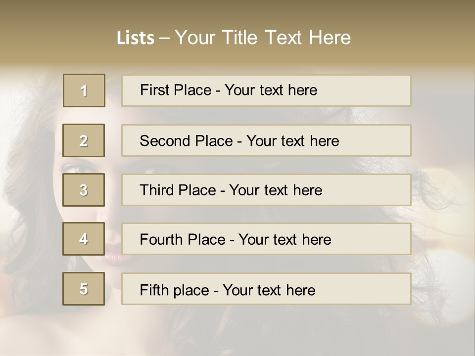 Caucasian Charming Perfection PowerPoint Template