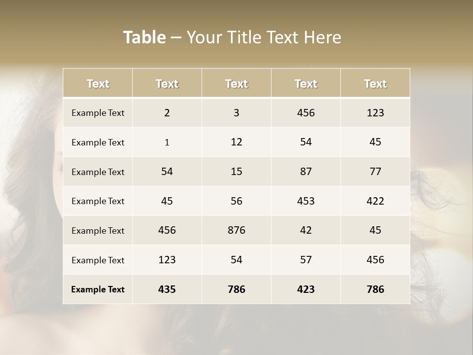 Caucasian Charming Perfection PowerPoint Template