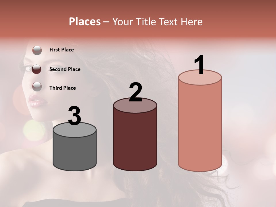 Woman Gorgeous Caucasian PowerPoint Template