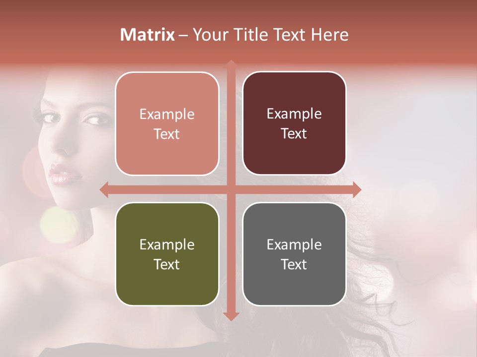 Woman Gorgeous Caucasian PowerPoint Template